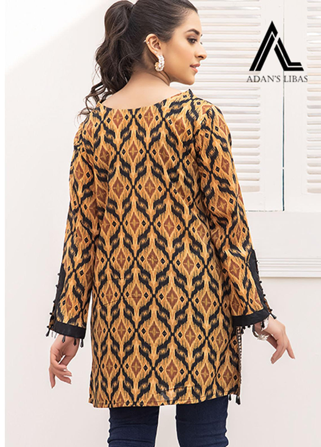 Adan's Libas Printed Lawn Stitched Kurtis AL21RT D-17