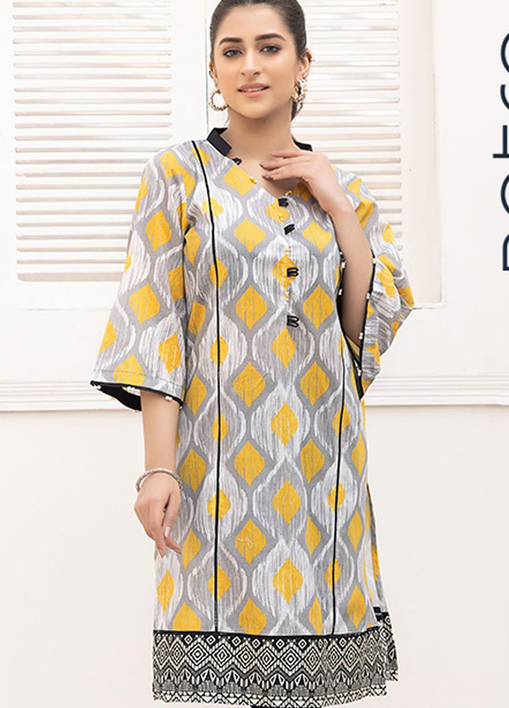 Adan's Libas Printed Lawn Stitched Kurtis AL21RT D-19