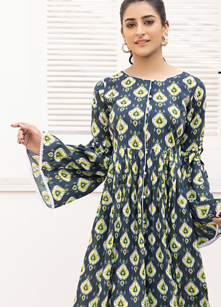 Adan's Libas Printed Lawn Stitched Kurtis AL21RT D-22