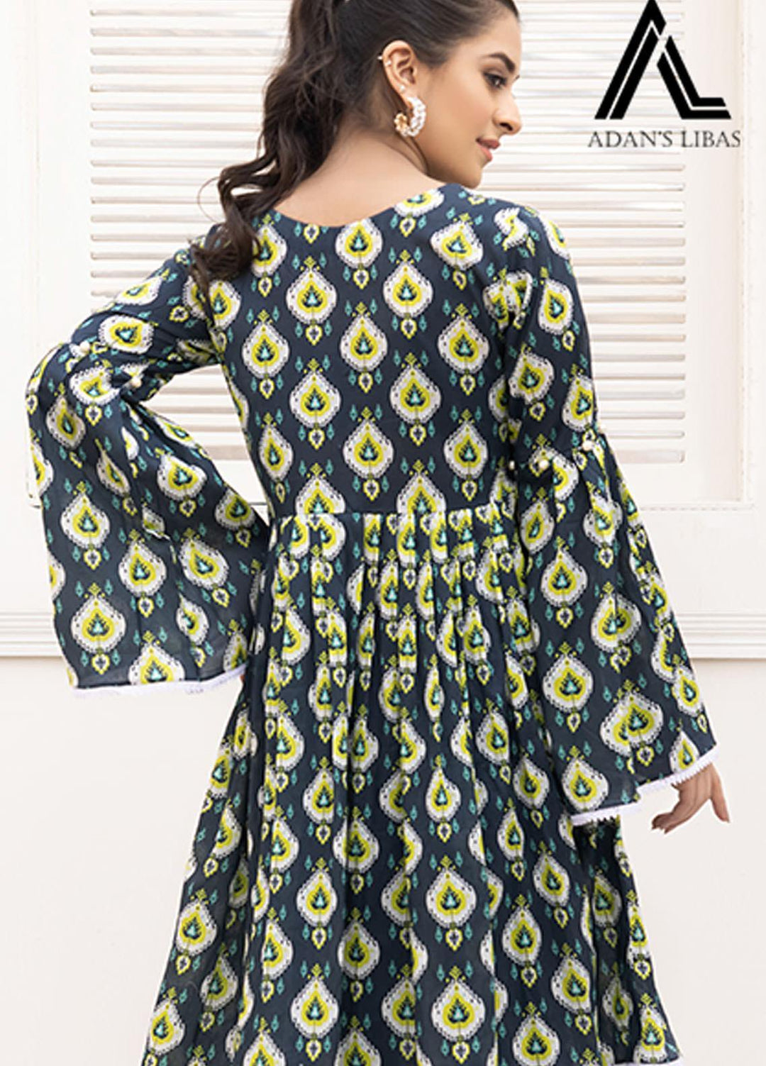 Adan's Libas Printed Lawn Stitched Kurtis AL21RT D-22