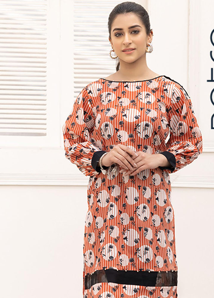 Adan's Libas Printed Lawn Stitched Kurtis AL21RT D-23