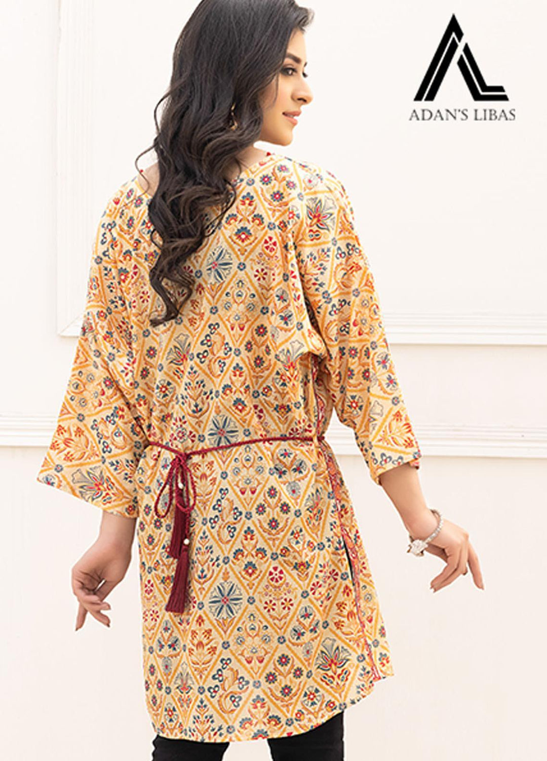 Adan's Libas Printed Lawn Stitched Kurtis AL21RT D-25