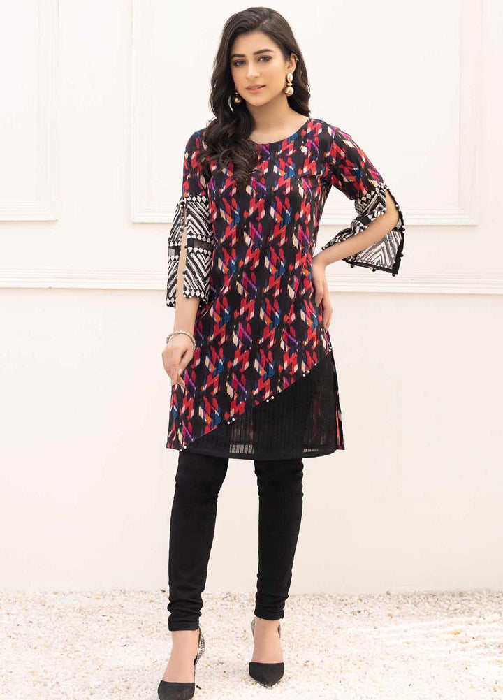 Adan's Libas Printed Lawn Stitched Kurtis D-02