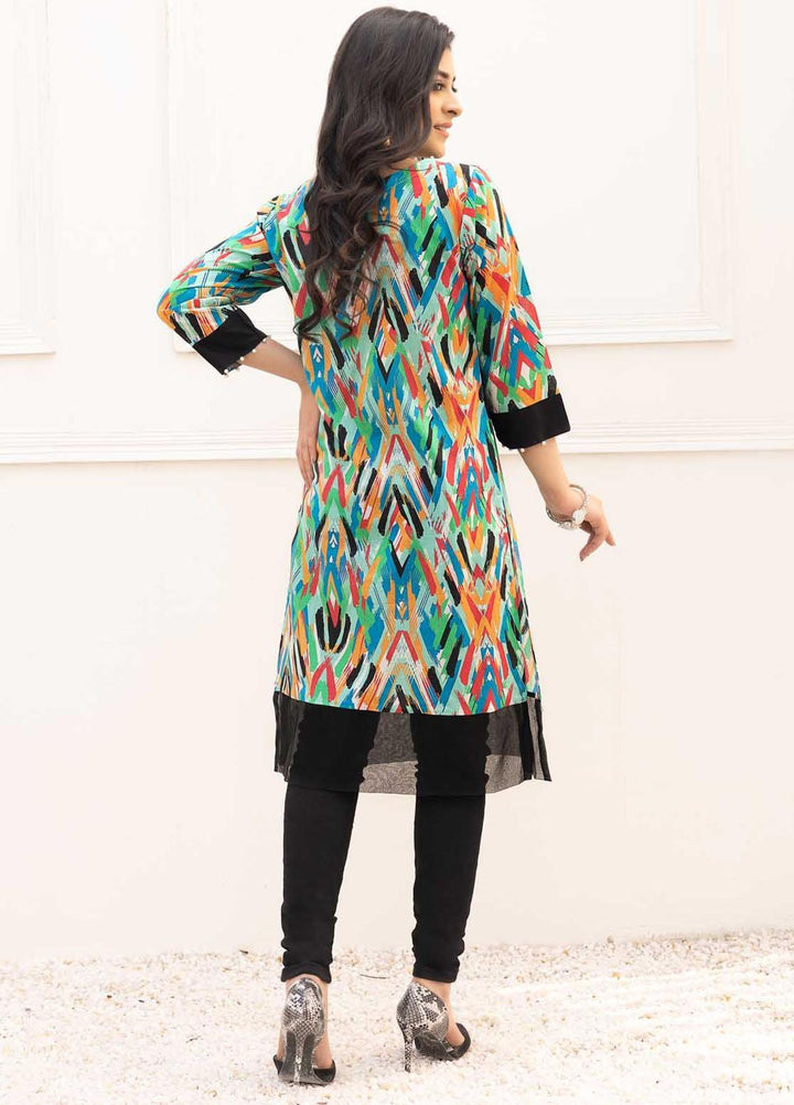 Adan's Libas Printed Lawn Stitched Kurtis D-03
