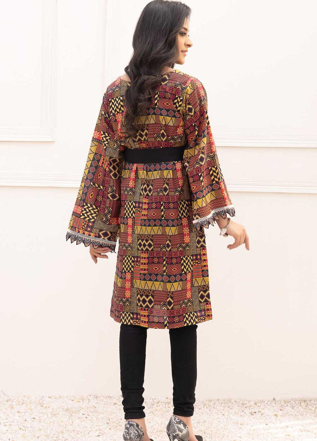 Adan's Libas Printed Lawn Stitched Kurtis D-04