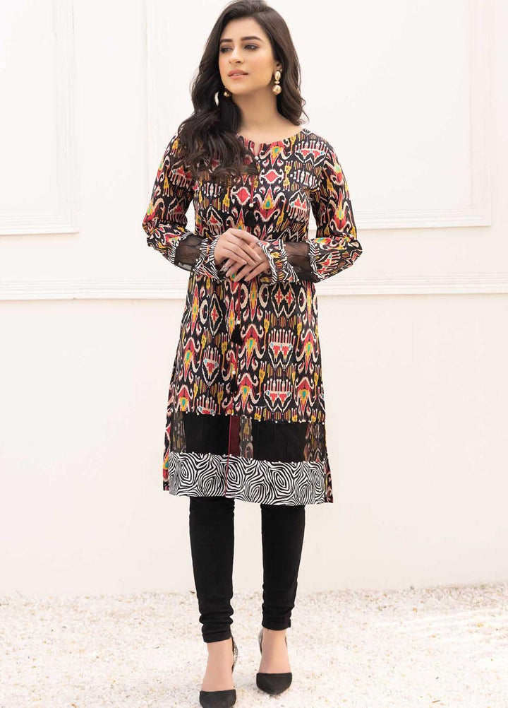 Adan's Libas Printed Lawn Stitched Kurtis D-06