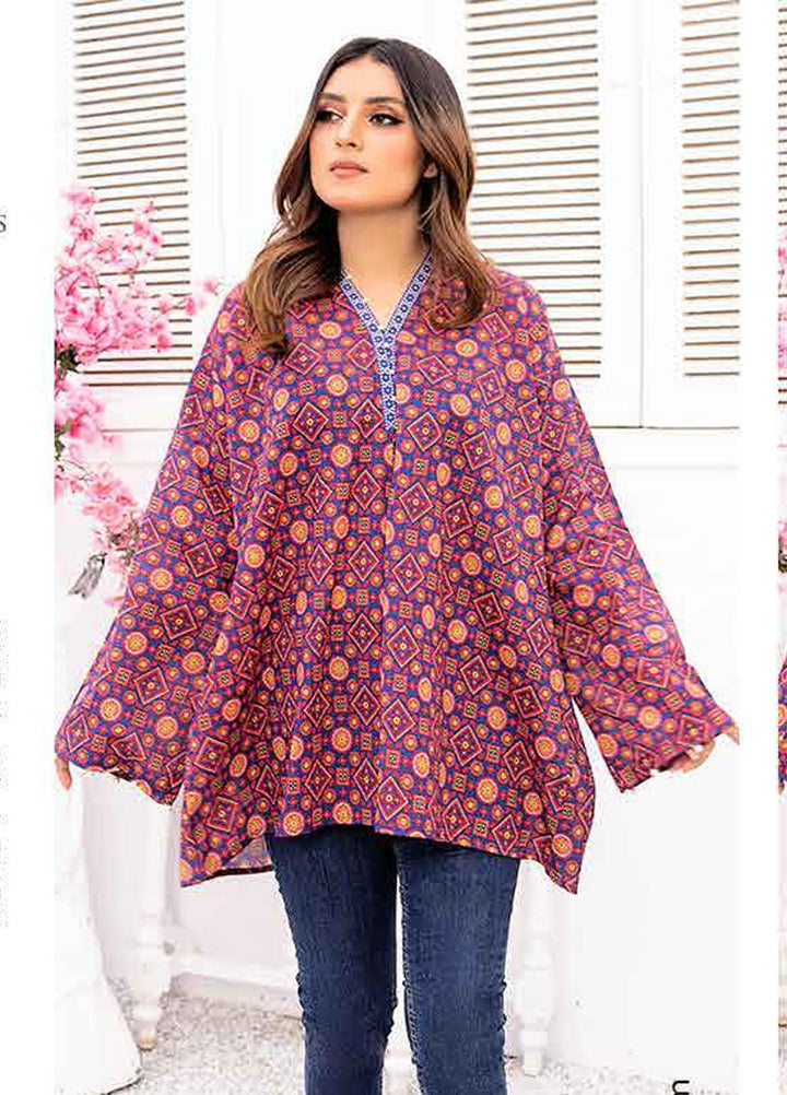 Adan's Libas Printed Lawn Stitched Kurtis D-09