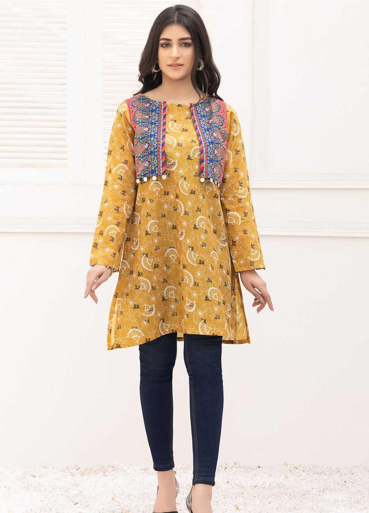 Adan's Libas Printed Lawn Stitched Kurtis D-12