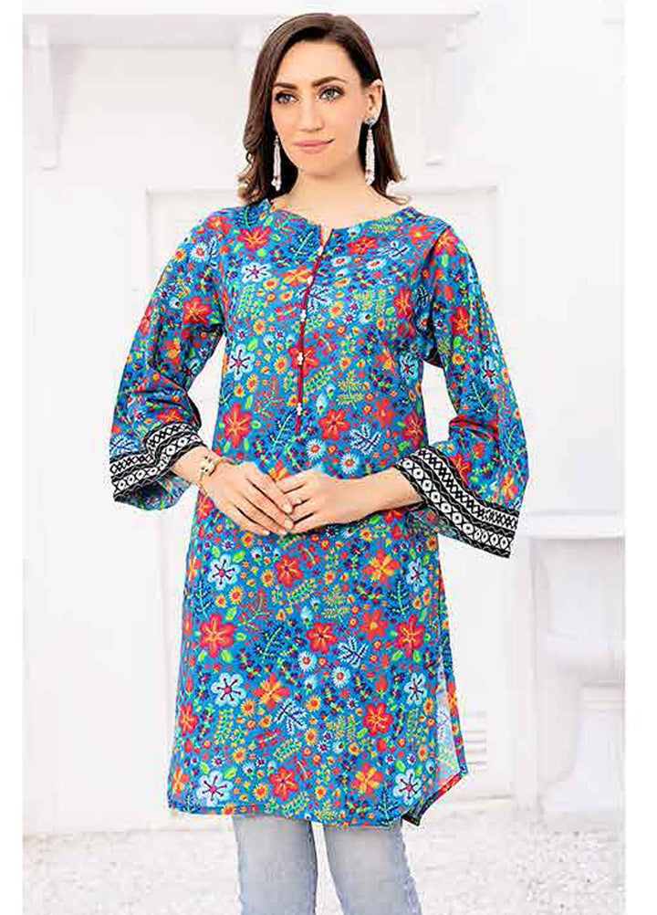 Adan's Libas Printed Lawn Stitched Kurtis D-13