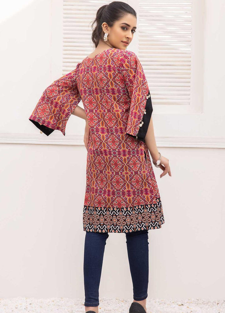 Adan's Libas Printed Lawn Stitched Kurtis D-17