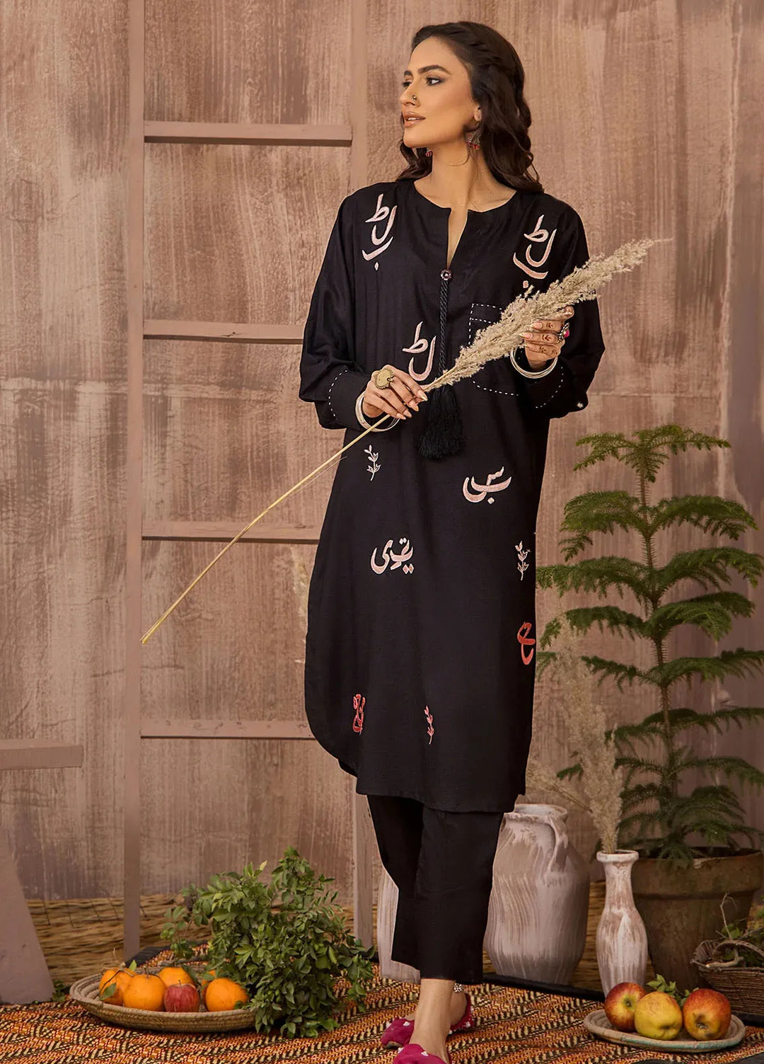 Retro Pret Embroidered Cotton 2 Piece Suit RND10