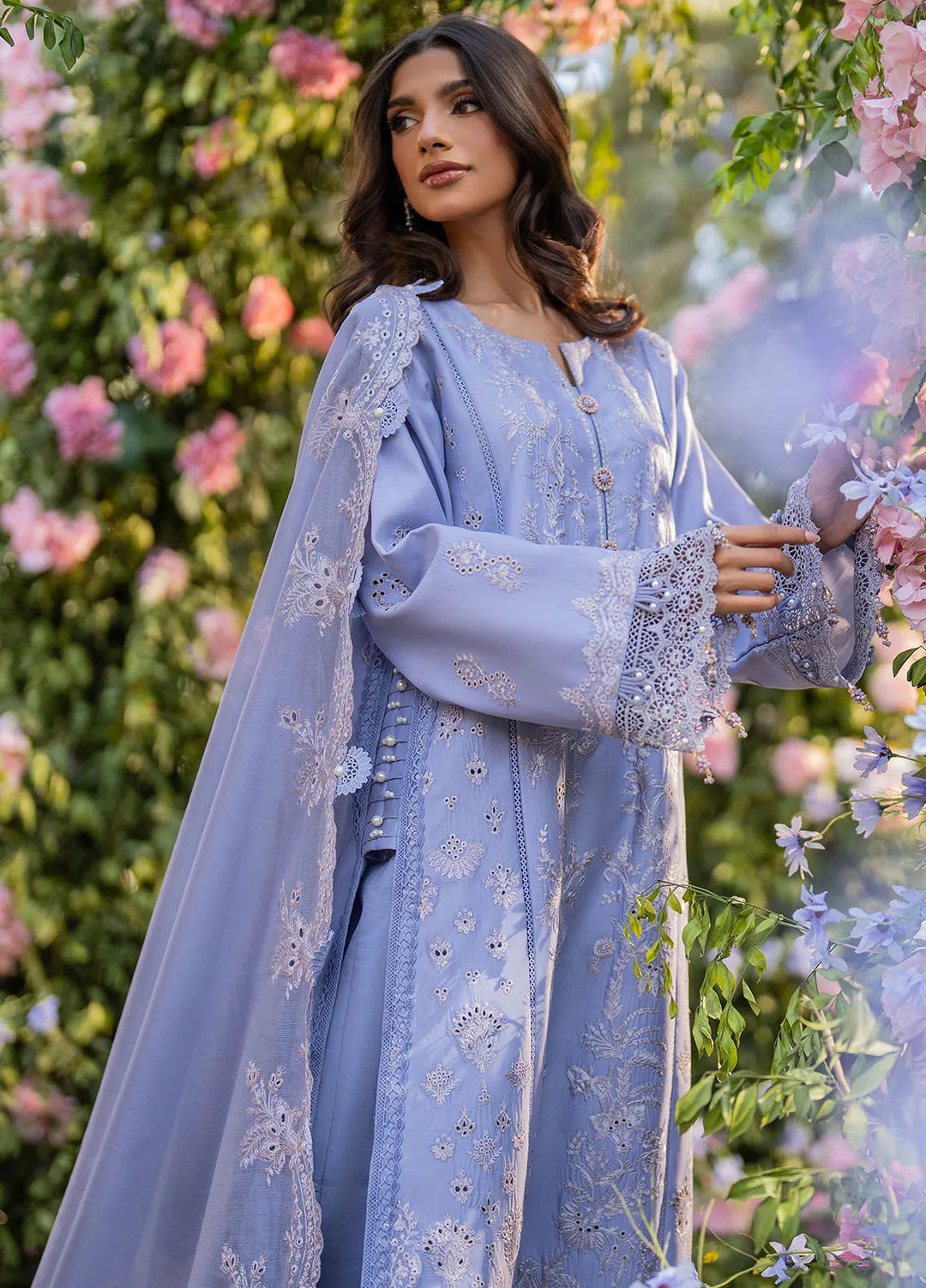 Reveerie by Florent Chikankari Lawn Suits Unstitched 3 Piece FL25RC FL-4A - Summer Collection