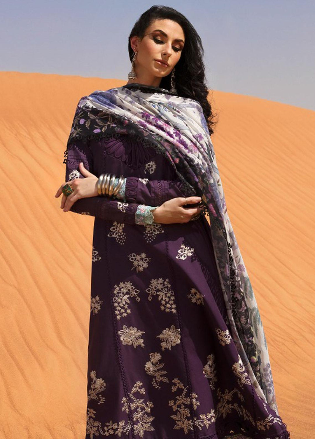 Rezene By Republic WomensWear Embroidered Lawn Suits Unstitched 3 Piece RW23R D-1A - Summer Collection