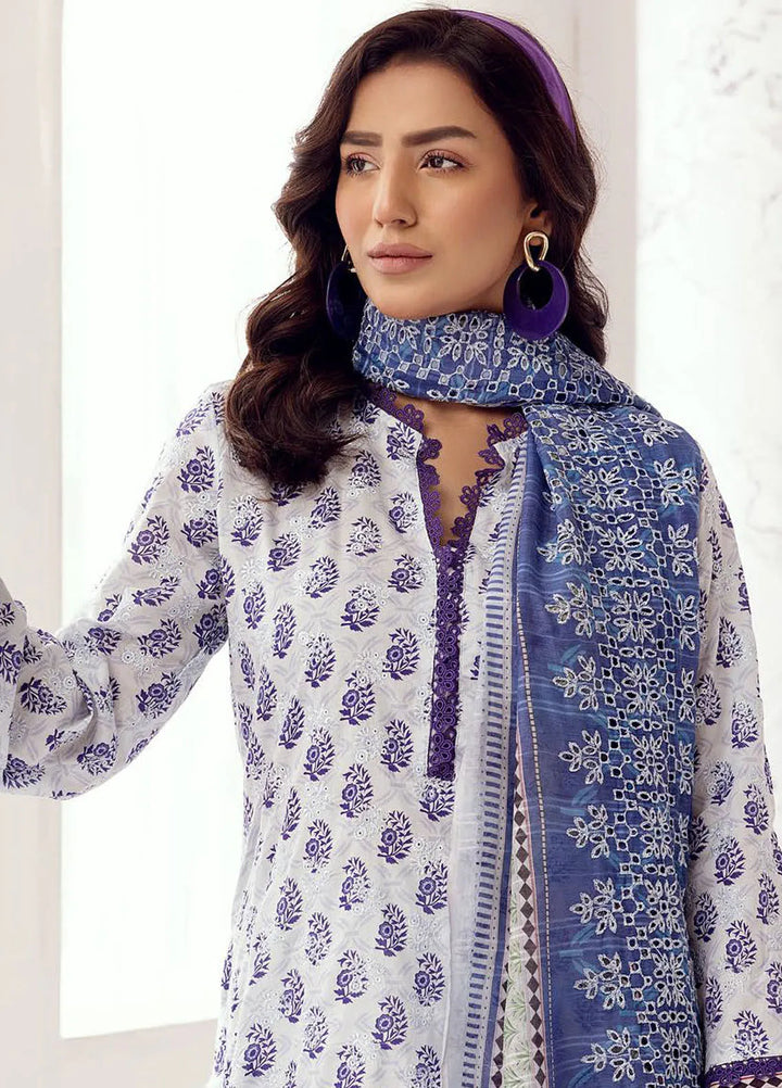 Riaz Arts Embroidered Lawn Suit Unstitched 3 Piece RA25MH D-02 - Summer Collection