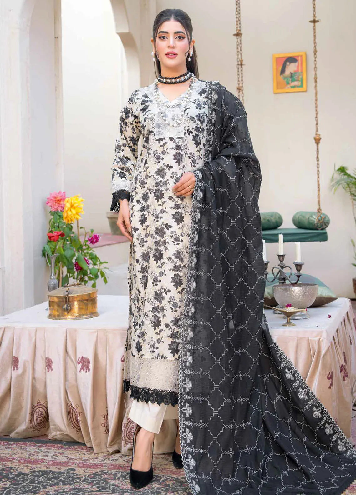 Riaz Arts Embroidered Lawn Suits Unstitched 3 Piece RA25LK 2001 ...