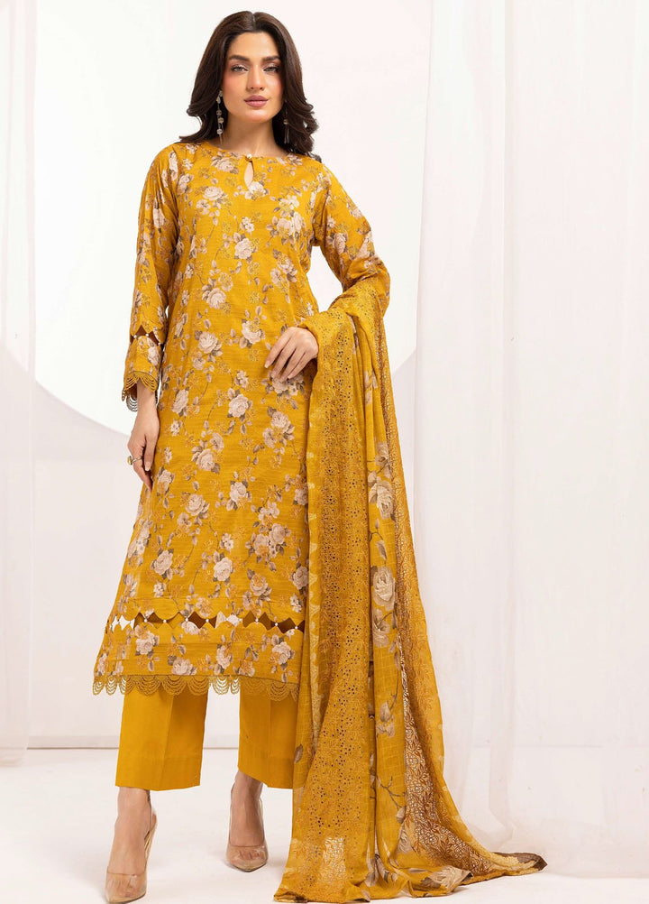 Riaz Arts Embroidered Lawn Suits Unstitched 3 Piece RA25RL D-03 - Summer Collection