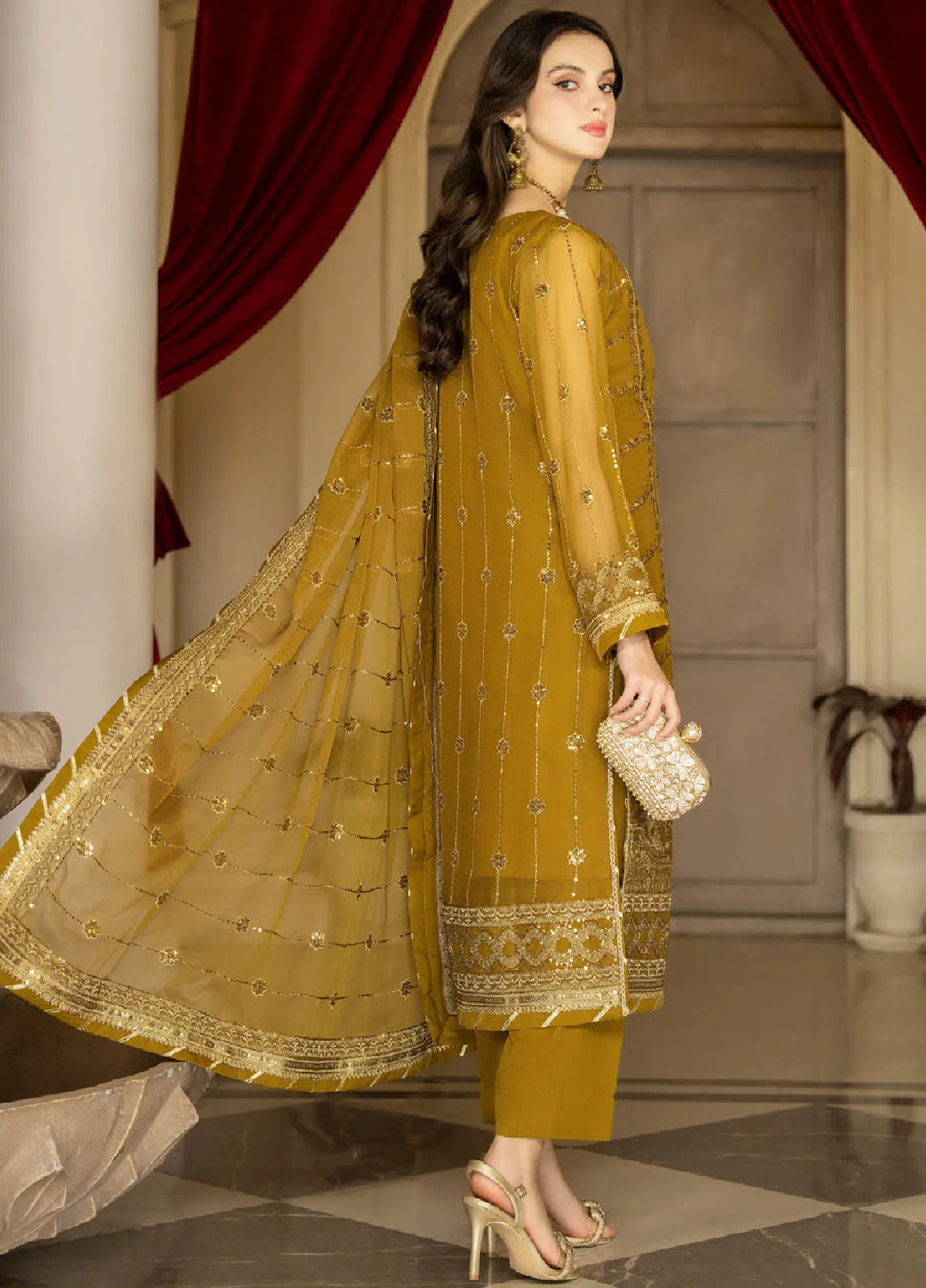 Rimjhim By Strawberry Embroidered Chiffon Suit Unstitched 4 Piece STB24R FLS-RJ-009 - Summer Collection