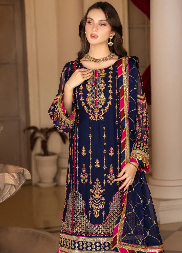Rimjhim By Strawberry Embroidered Chiffon Unstitched Suit 4 Piece STB24R FLS-RJ-005 - Summer Collection