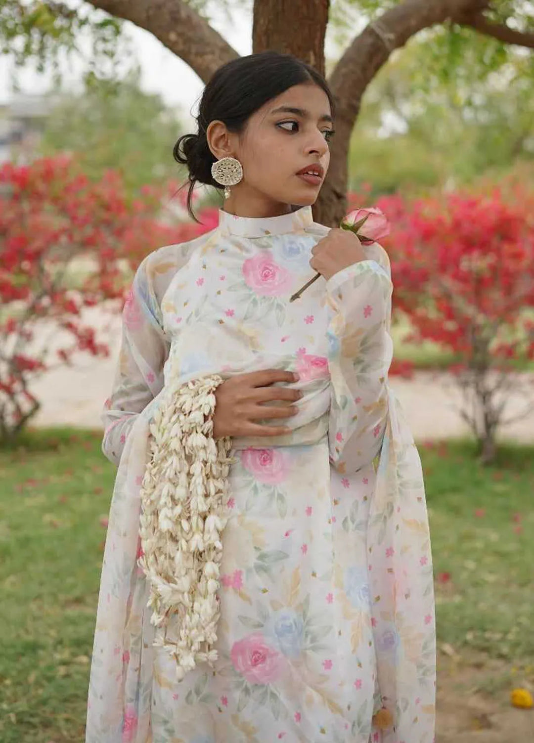 Ripret Pret printed Short silk 3 Piece Suit flora basic