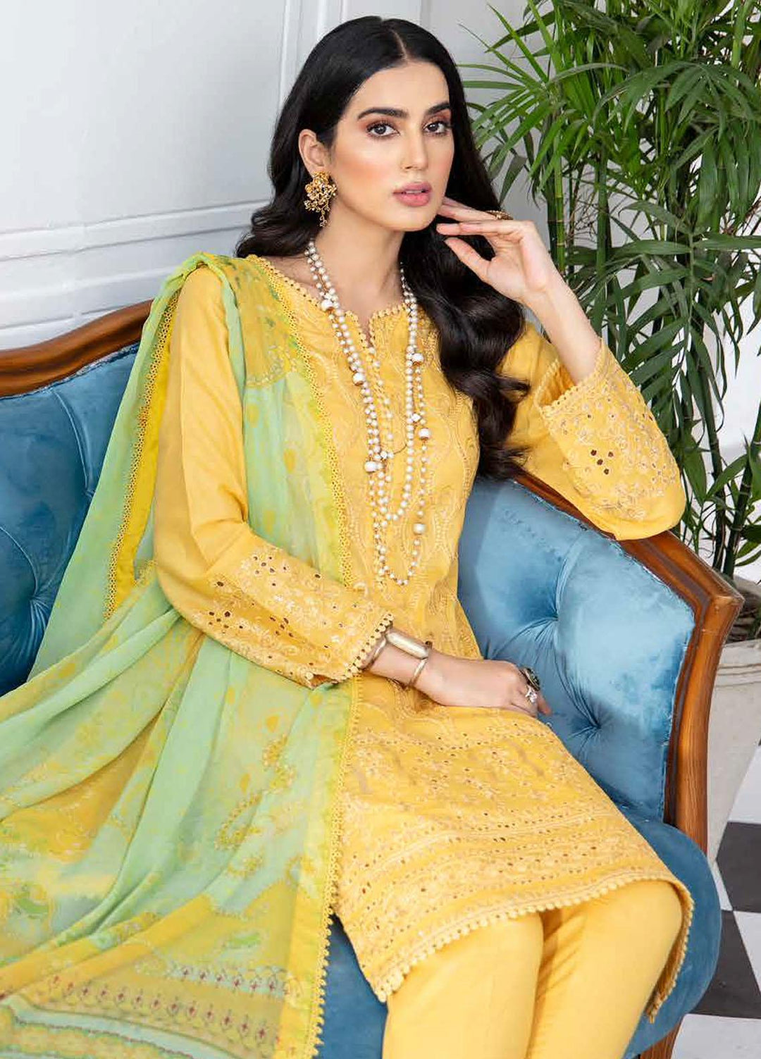 Riwaj by Banafsheh Embroidered Lawn Suits Unstitched 3 Piece BF21R RW-05 - Summer Collection