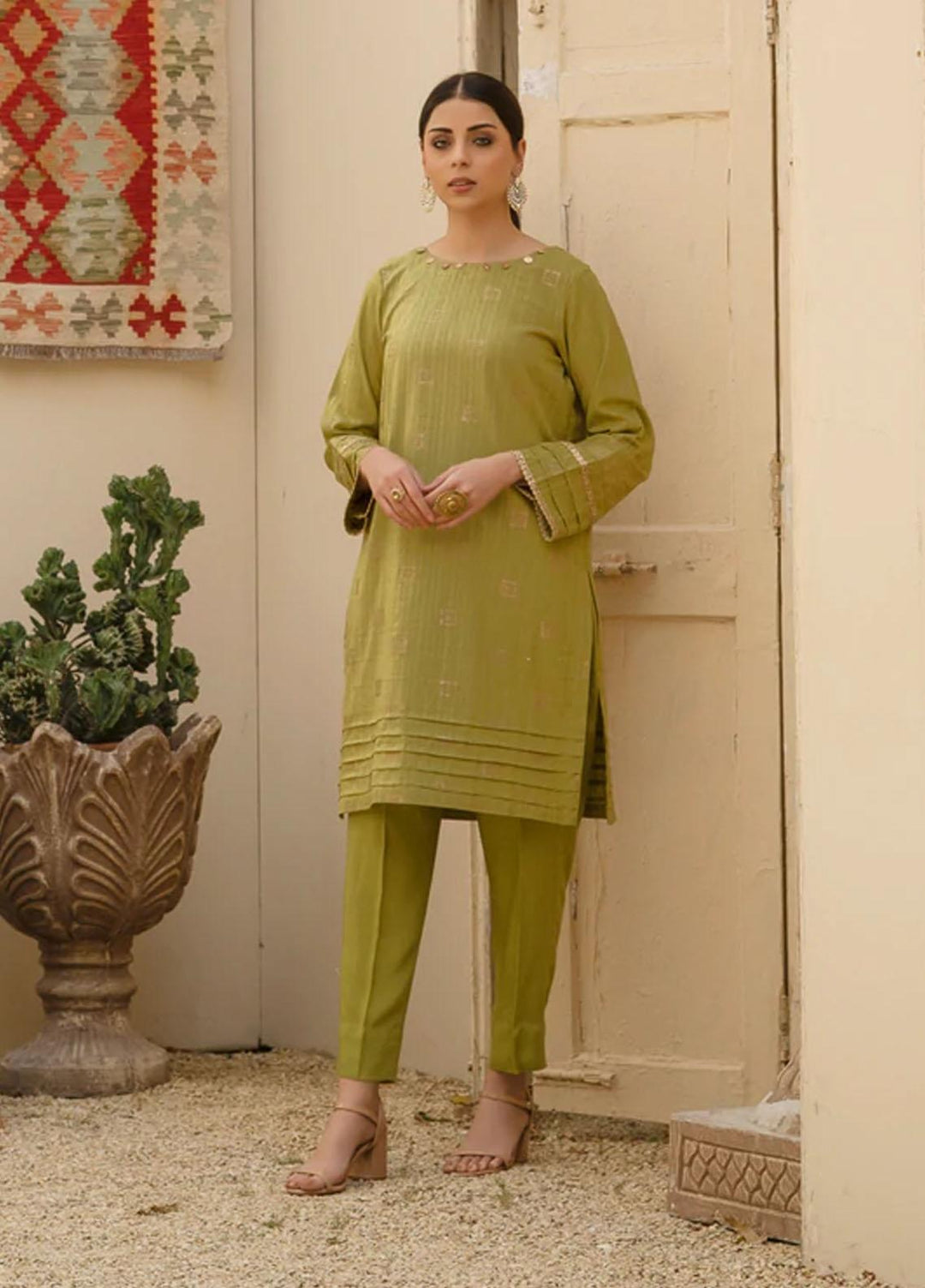 Afifa Iftikhar Casual Pret  Khaddar Shirt AI22RT Shafaq