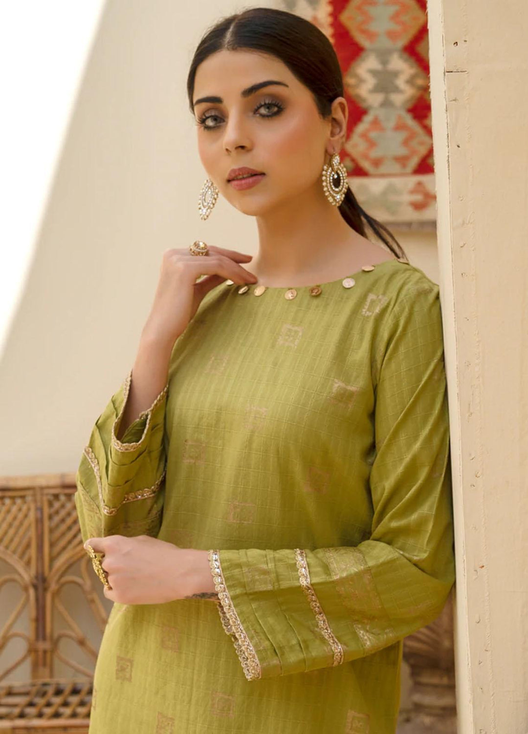 Afifa Iftikhar Casual Pret  Khaddar Shirt AI22RT Shafaq