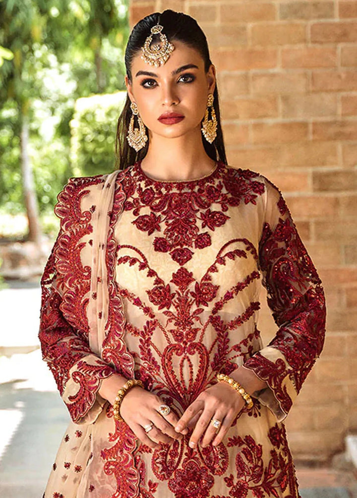 Riwayat by Maryum N Maria Embroidered Net Suits Unstitched 3 Piece MNM24RW Onisha MW24-557 - Formal Collection