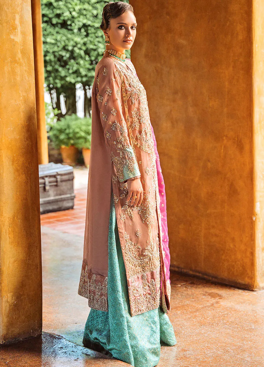 Riwayat by Maryum N Maria Embroidered Organza Suits Unstitched 3 Piece MNM24RW Hinni MW24-558 - Formal Collection