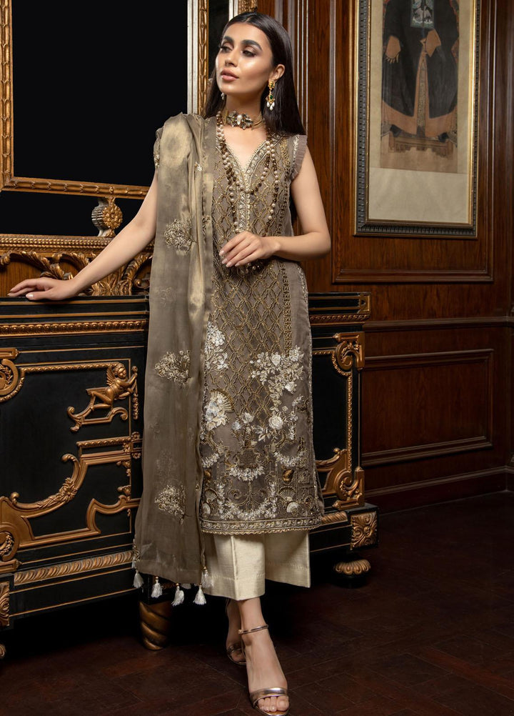 Riyassa Luxury Pret  Net 3 Piece Dress RY22RB Elvan