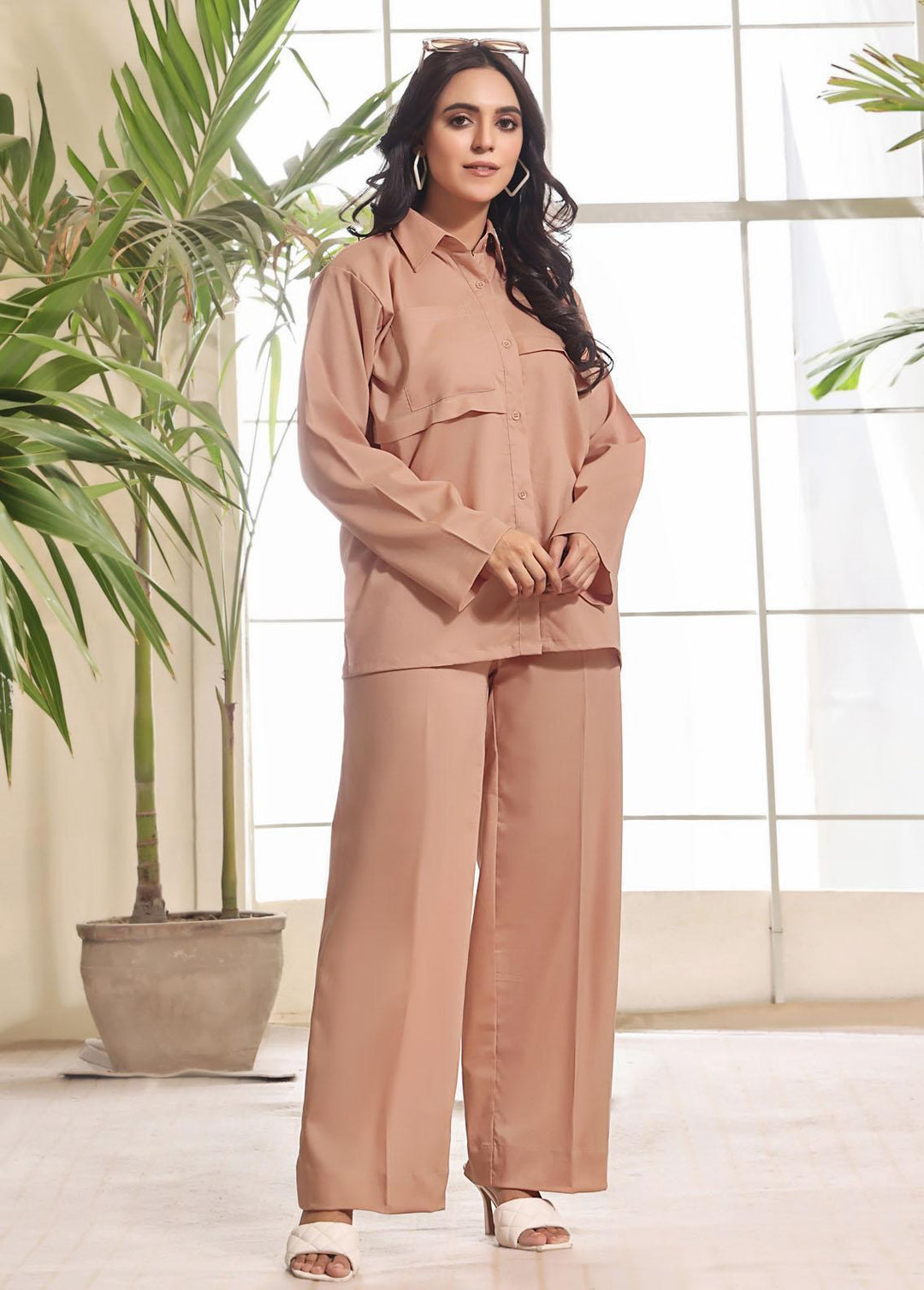 Robes Pret Western  2 Piece Suit Long Co-Ord Set Cashmere