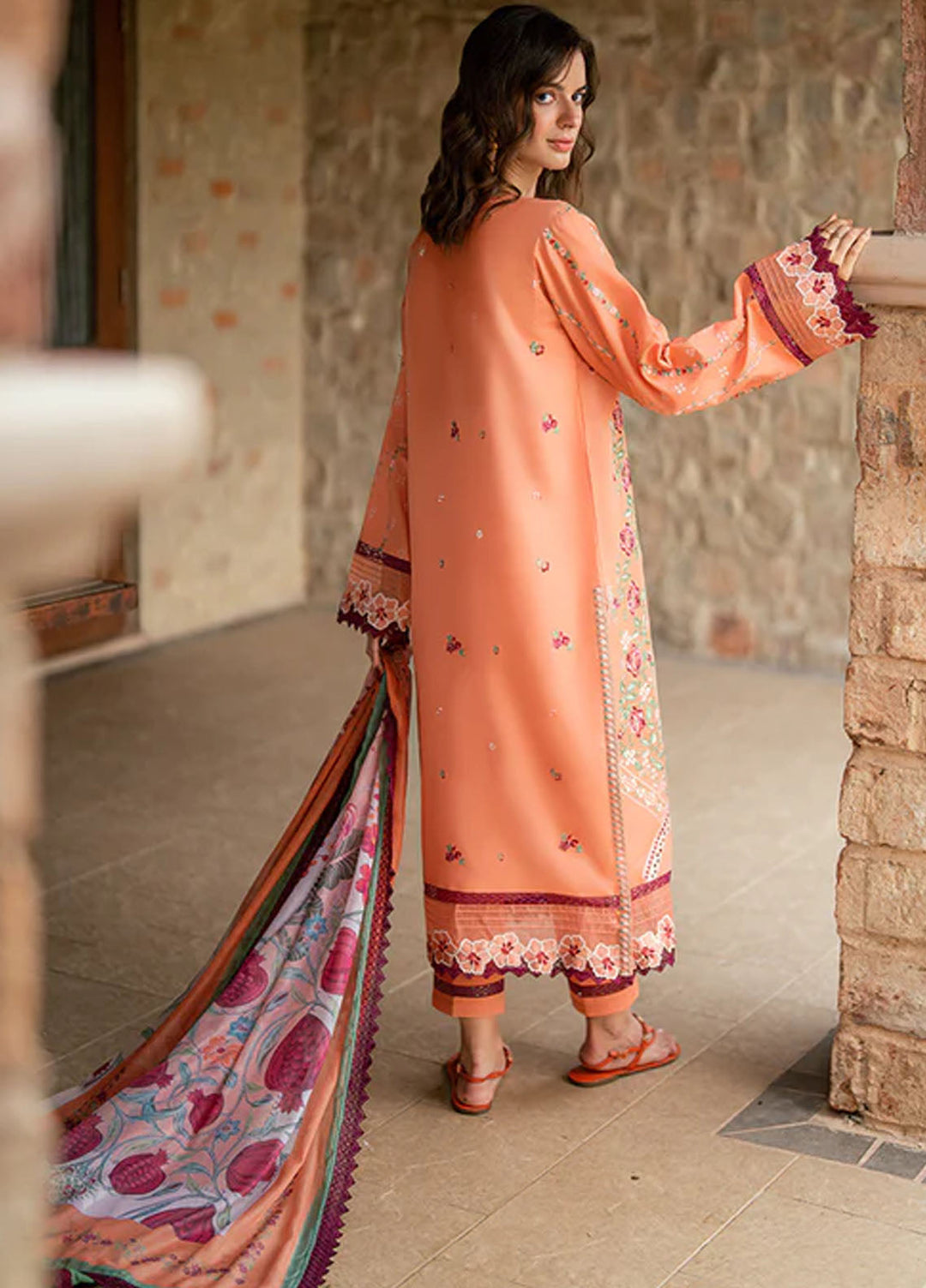 Roheenaz Embroidered Lawn Suits Unstitched 3 Piece D-02 B Orelia - Summer Collection