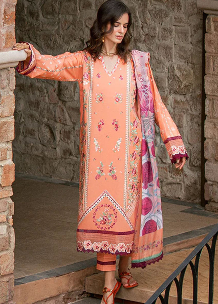 Roheenaz Embroidered Lawn Suits Unstitched 3 Piece D-02 B Orelia - Summer Collection