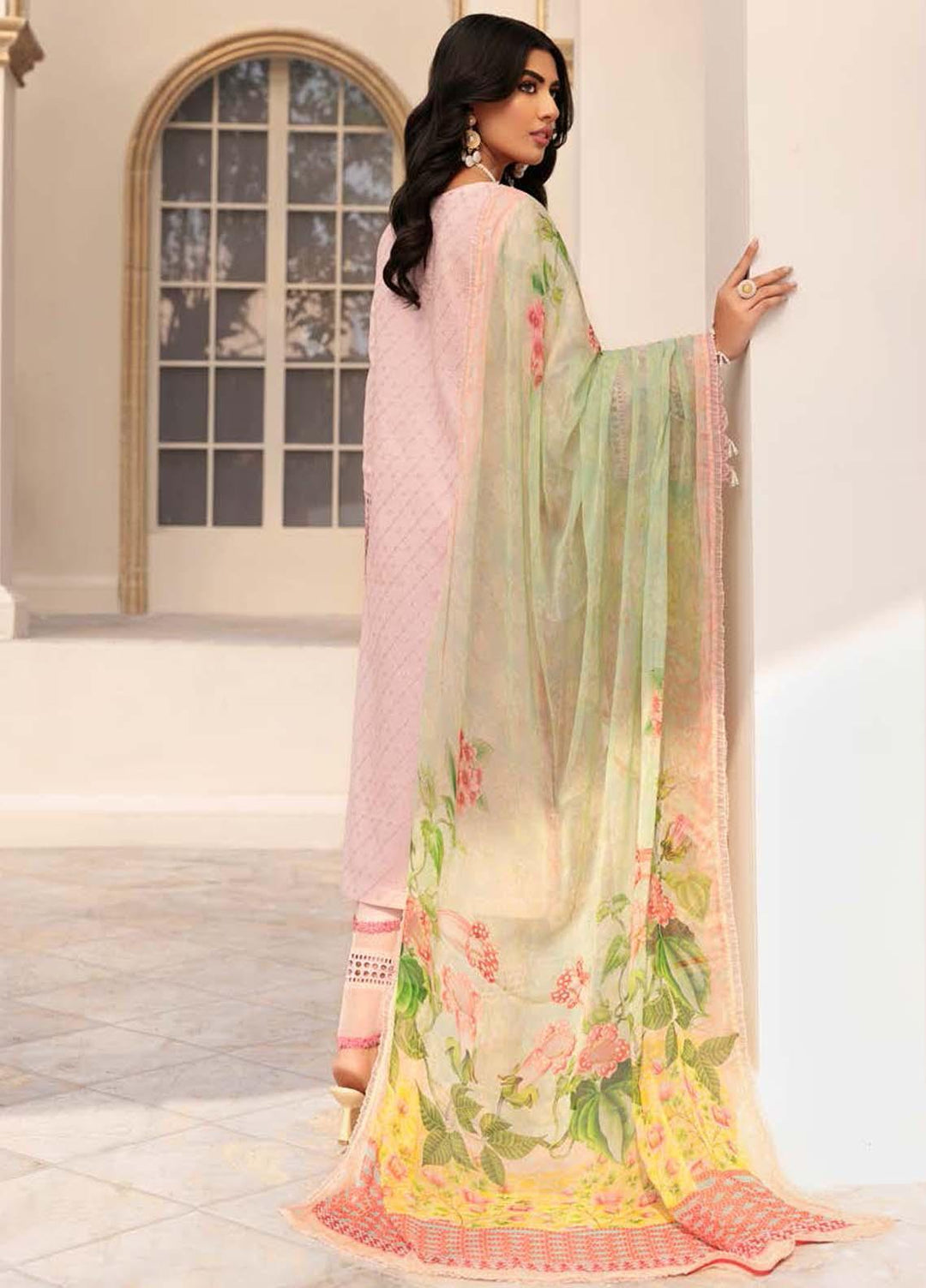 Roheenaz Embroidered Lawn Suits Unstitched 3 Piece RO22L-2 RNZ22S-01B - Summer Collection