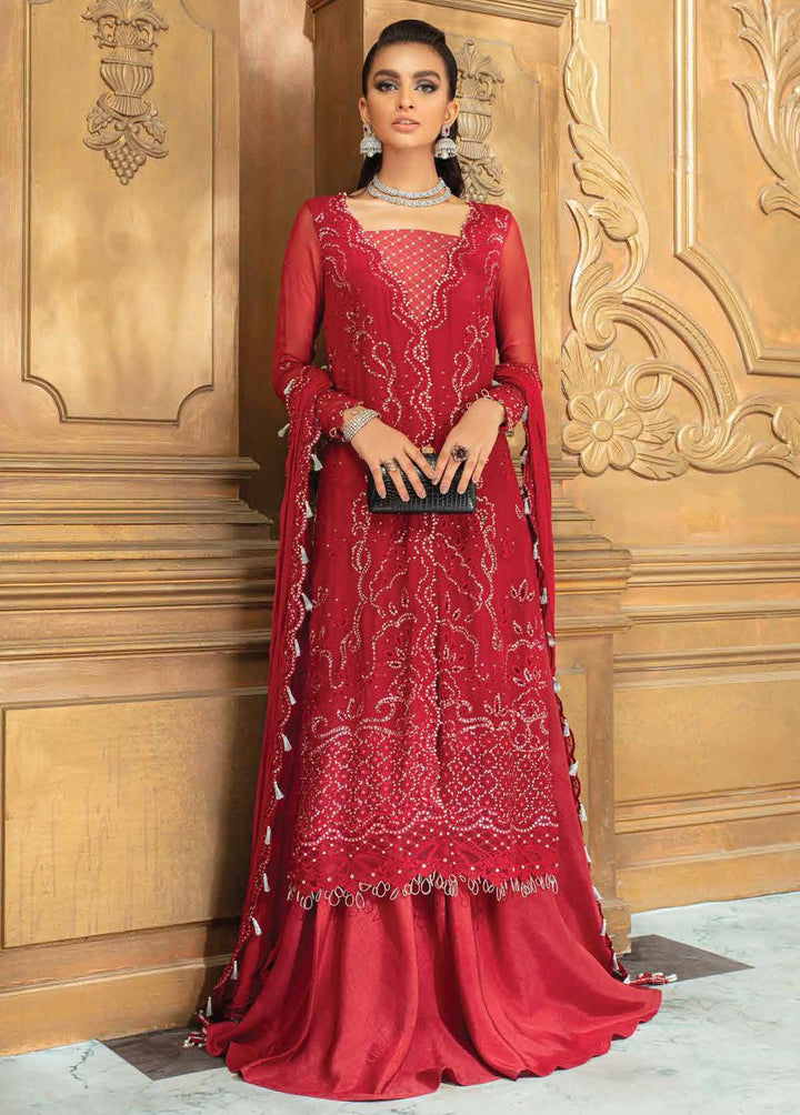 Roheenaz Embroidered Chiffon Suits Unstitched 3 Piece RO21C 06 - Luxury Collection