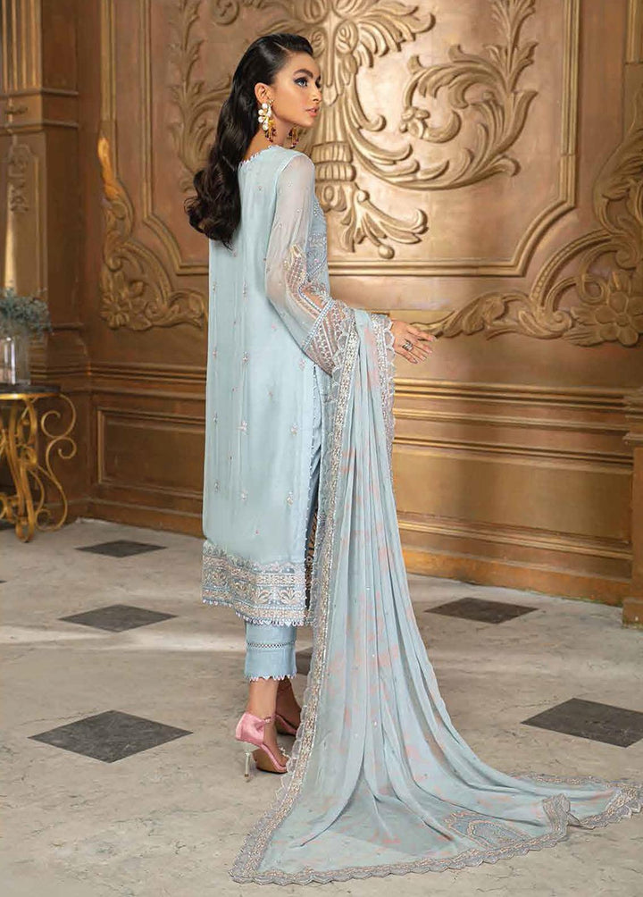 Roheenaz Embroidered Chiffon Suits Unstitched 3 Piece RO21C 09 - Luxury Collection