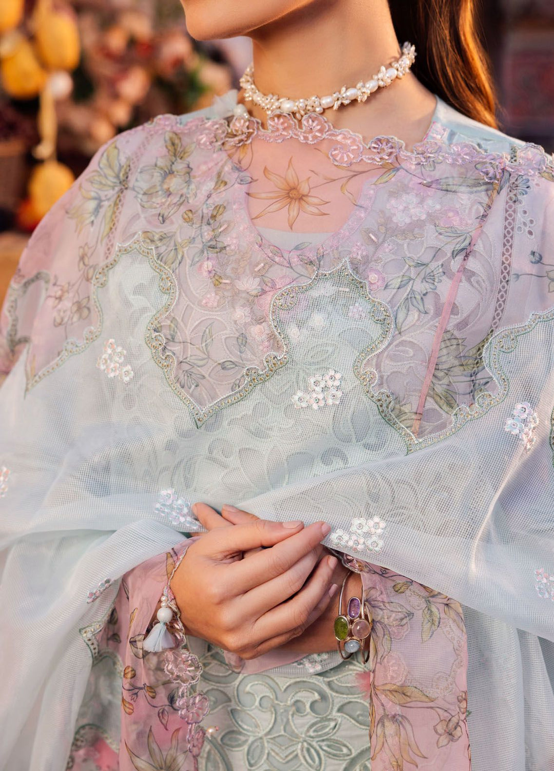 Roman Holiday By Sardinia Embroidered Lawn Suit Unstitched 3 Piece SRD24RH Celia SR208 - Luxury Collection