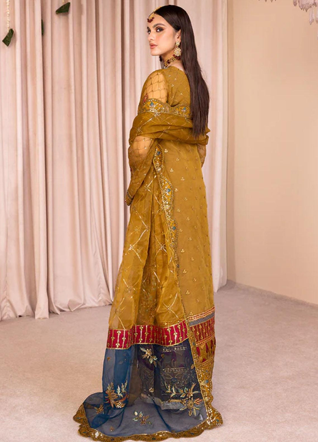 Romansiyyah By Emaan Adeel Embroidered Organza Suits Unstitched 3 Piece EA23RS Misha - Luxury Collection