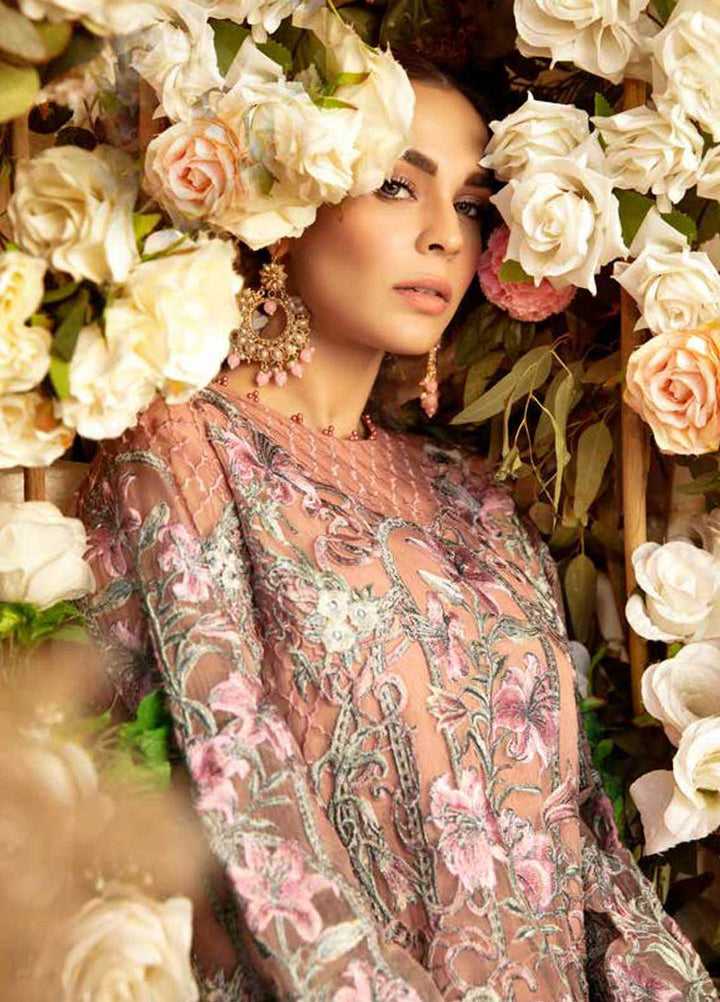 Rosa Blanca by Adan's Libas Embroidered Organza Suits Unstitched 3 Piece AL21RB D-07 Sweet Heart - Luxury Collection