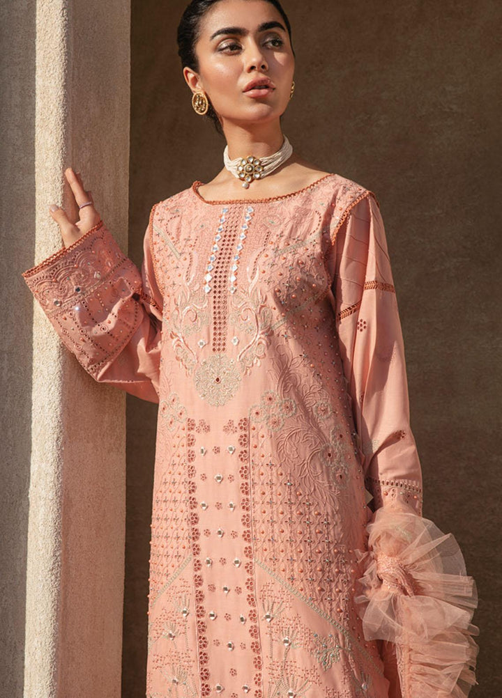 Rouche Embroidered Chikankari Suits Unstitched 3 Piece RCH21CH D-09 - Winter Collection