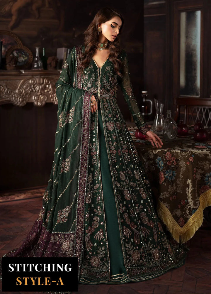Rouge by Zarif Embroidered Chiffon Suits Unstitched 3 Piece ZF24R ZRW 01 Elizabeth - Wedding Collection