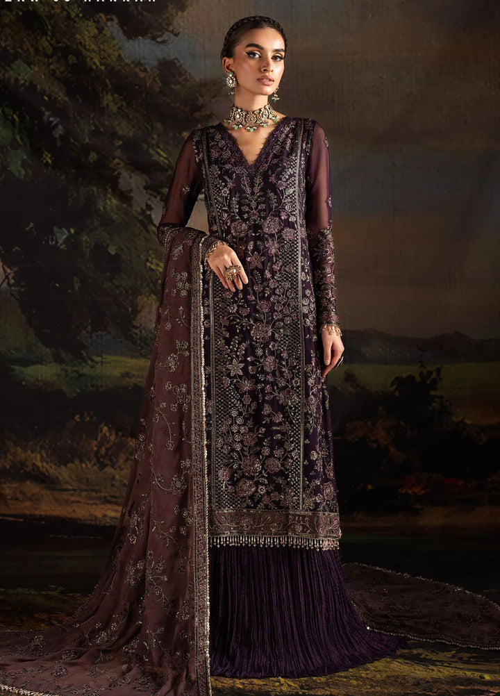 Rouge by Zarif Embroidered Chiffon Suits Unstitched 3 Piece ZF24R ZRW 08 Hannah - Wedding Collection