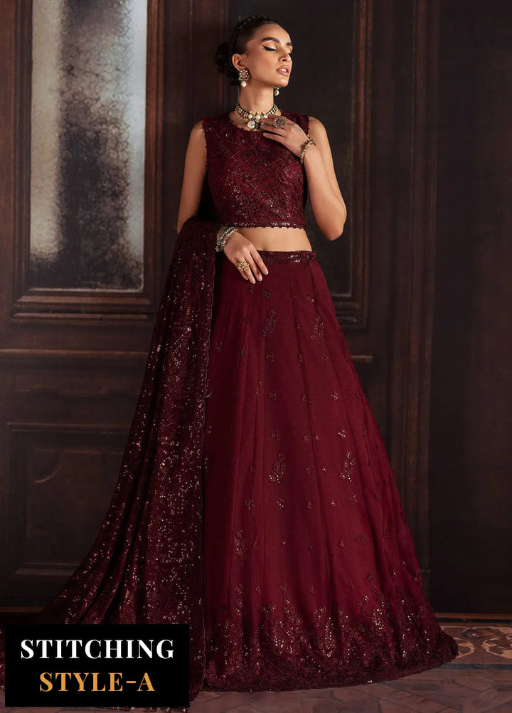 Rouge by Zarif Embroidered Net Suits Unstitched 3 Piece ZF24R ZRW 02 Mabel - Wedding Collection