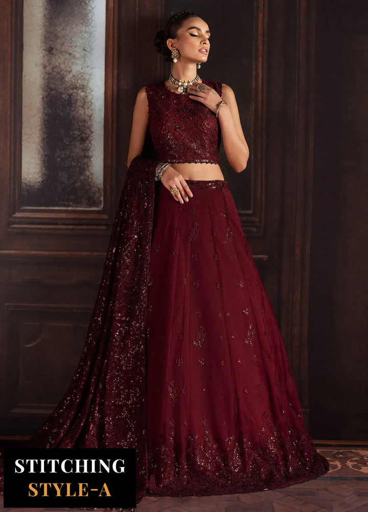 Rouge by Zarif Embroidered Net Suits Unstitched 3 Piece ZR25UF ZRW 02 Mabel - Wedding Collection