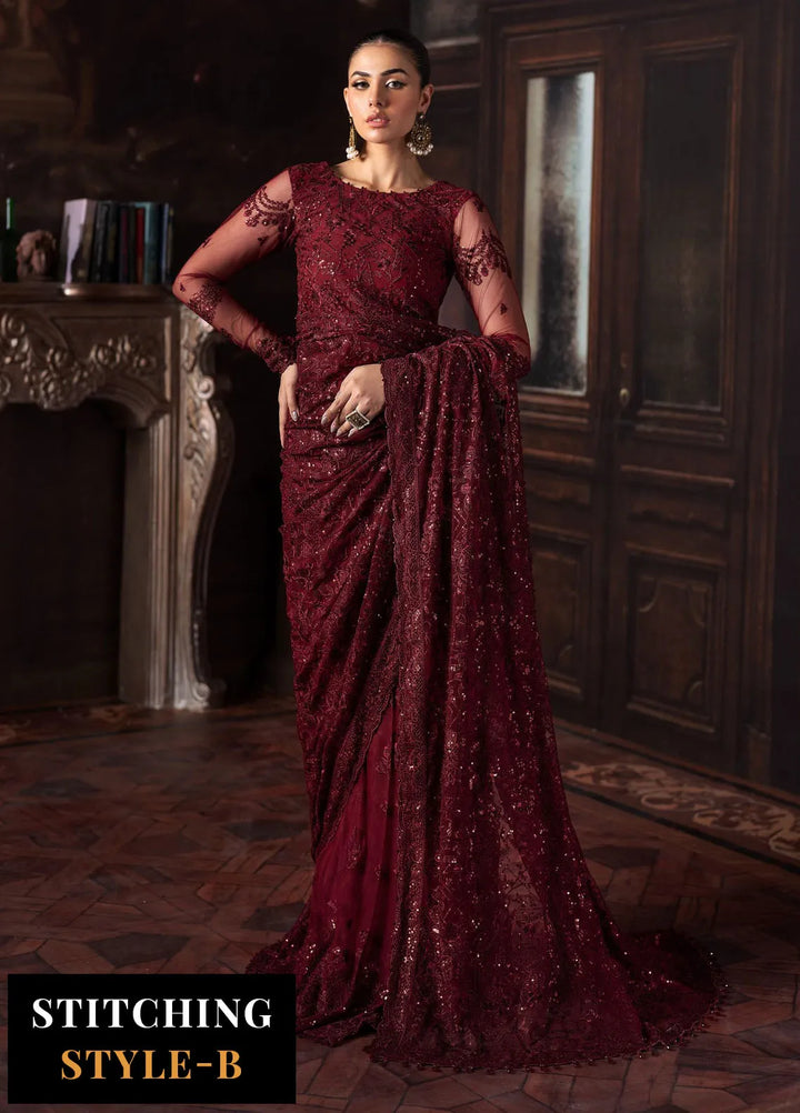 Rouge by Zarif Embroidered Net Suits Unstitched 3 Piece ZF24R ZRW 02 Mabel - Wedding Collection