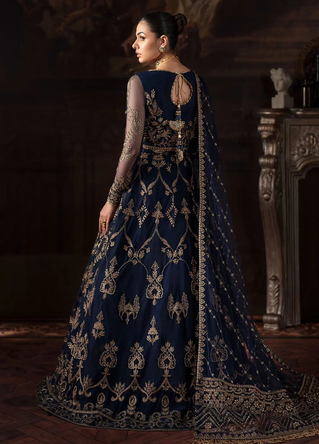 Rouge by Zarif Embroidered Net Suits Unstitched 3 Piece ZF24R ZRW 04 Lavinia - Wedding Collection