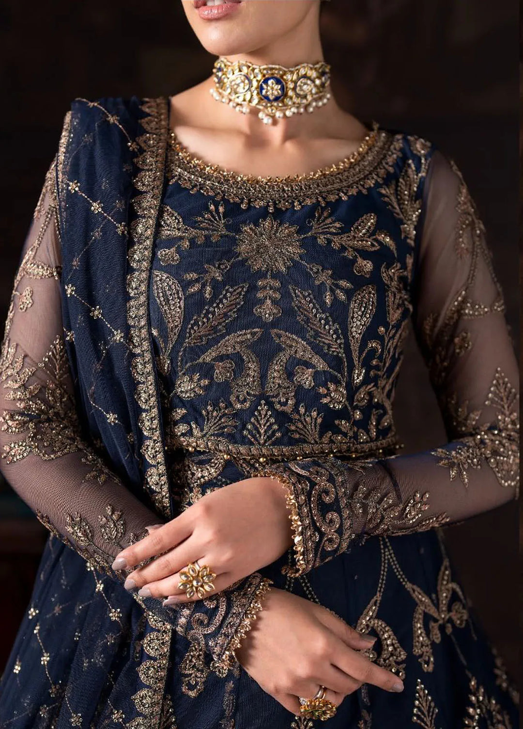 Rouge by Zarif Embroidered Net Suits Unstitched 3 Piece ZF24R ZRW 04 Lavinia - Wedding Collection