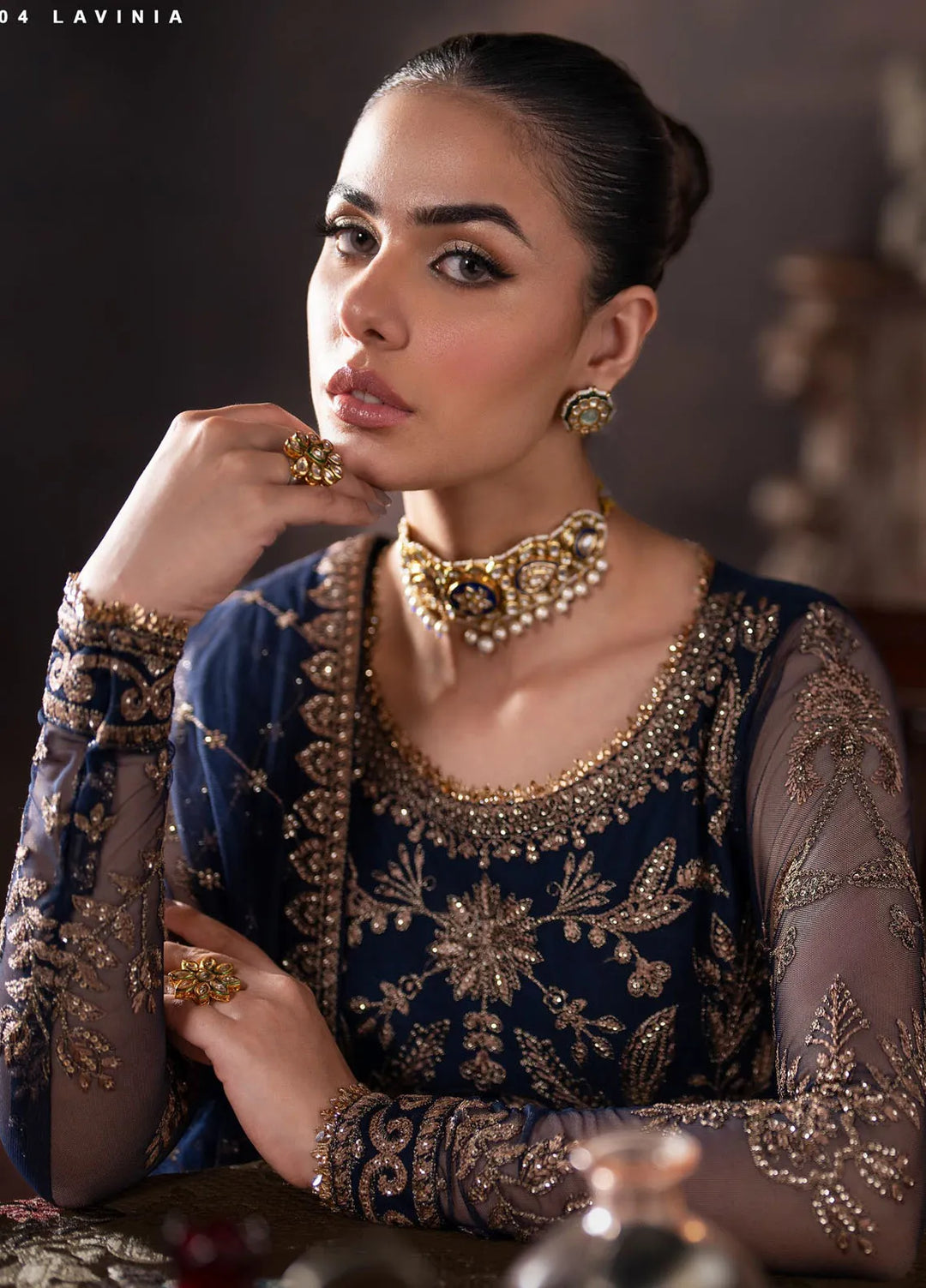 Rouge by Zarif Embroidered Net Suits Unstitched 3 Piece ZF24R ZRW 04 Lavinia - Wedding Collection