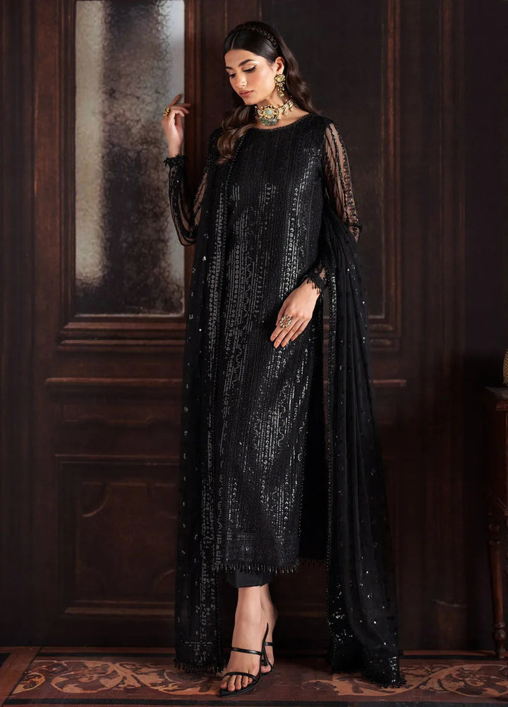 Rouge by Zarif Embroidered Net Suits Unstitched 3 Piece ZR25UF ZRW 06 Frances - Wedding Collection