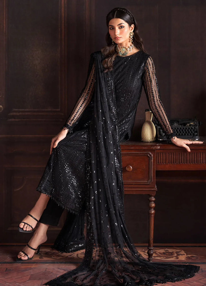 Rouge by Zarif Embroidered Net Suits Unstitched 3 Piece ZF24R ZRW 06 Frances - Wedding Collection