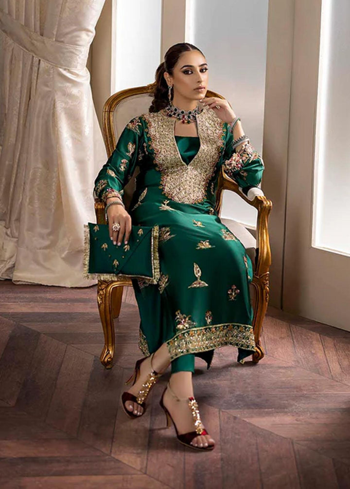 Rozanne By Nuriyaa Embroidered Silk Suits Unstitched 2 Piece NR22R Daphne - Luxury Collection